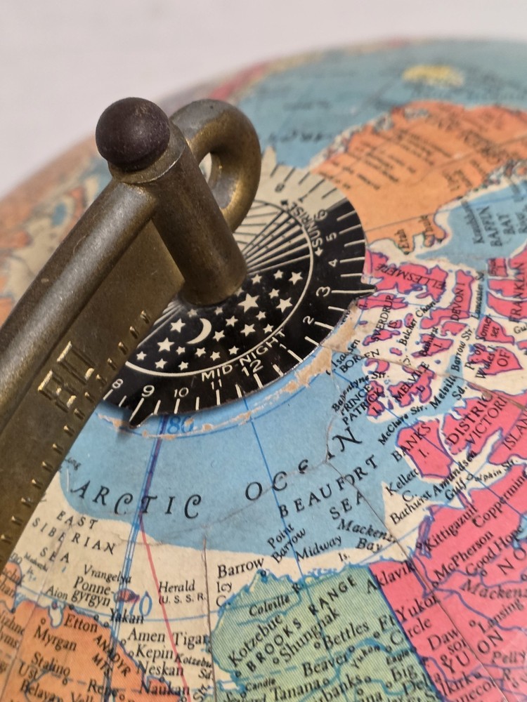VINTAGE Replogle 10 Inch Reference Globe, Chicago ILL - Gustav Brückmann