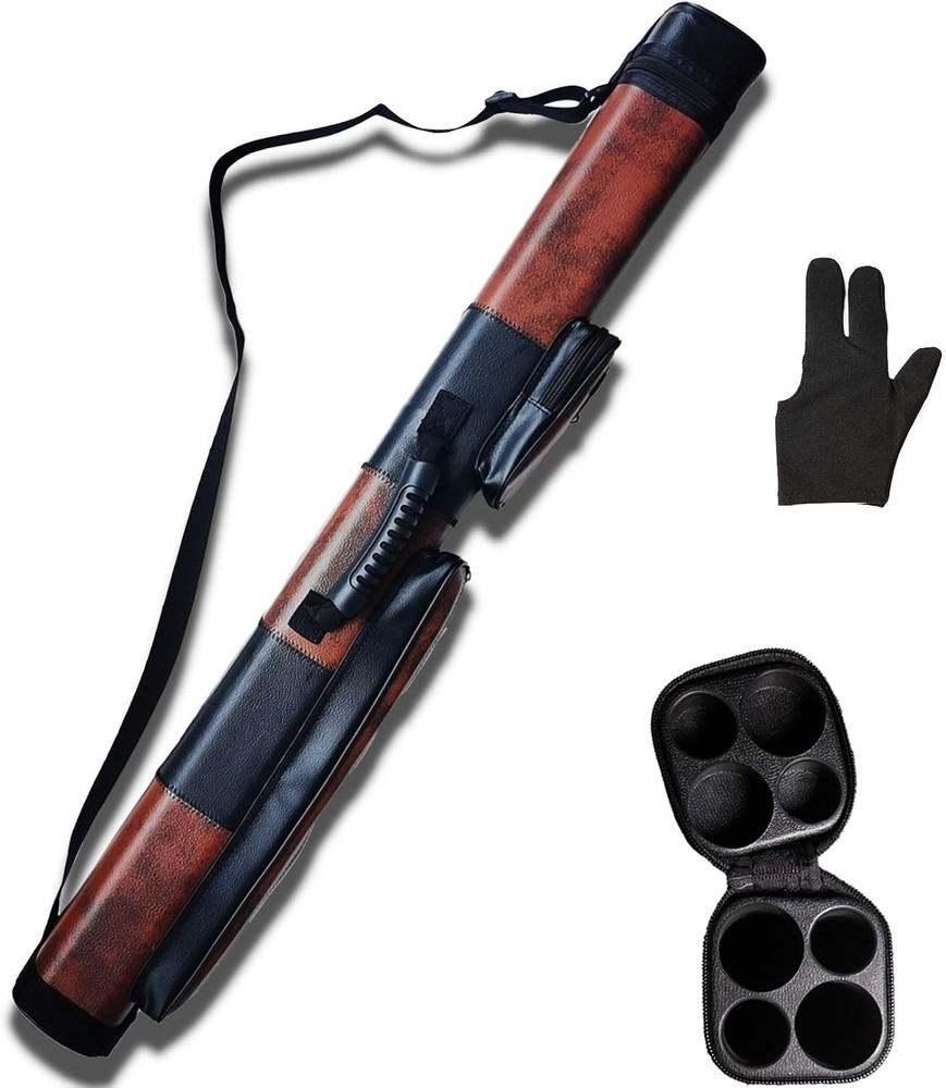 Square Pool Cue Case Hard 2x2 Billiard New