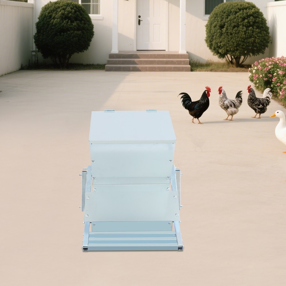 Automatic Metal Treadle Poultry Feeder,Automatic Galvanized Steel Chicken Feeder