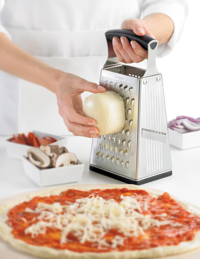 Cuisipro Stainless Steel Cheese Grater with Handle, Regular,