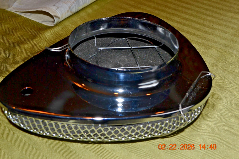 11 1/2" L x 8 1/2" W Superflow Triangular Chrome Air Cleaner