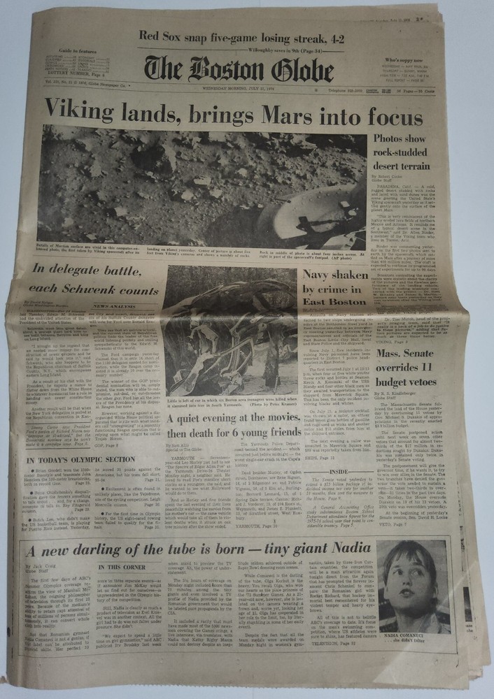 1970-1986 Newspapers: Eclipse, Viking Lands, Space Shuttle Challenger Explodes