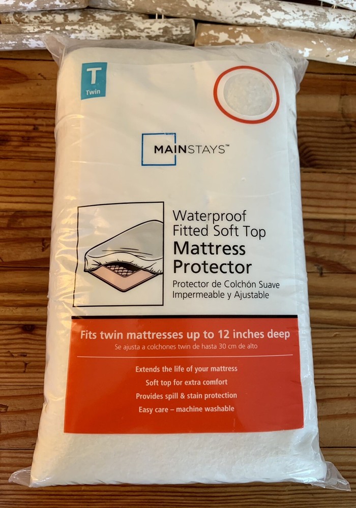 Waterproof Fitted Soft Top Mattress Protector Bedding Accessories White Twin