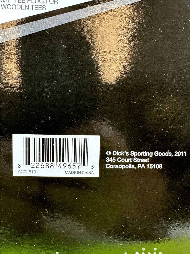 Three Rubber Range Golf Tees by Acuity NEW in Original Packaging