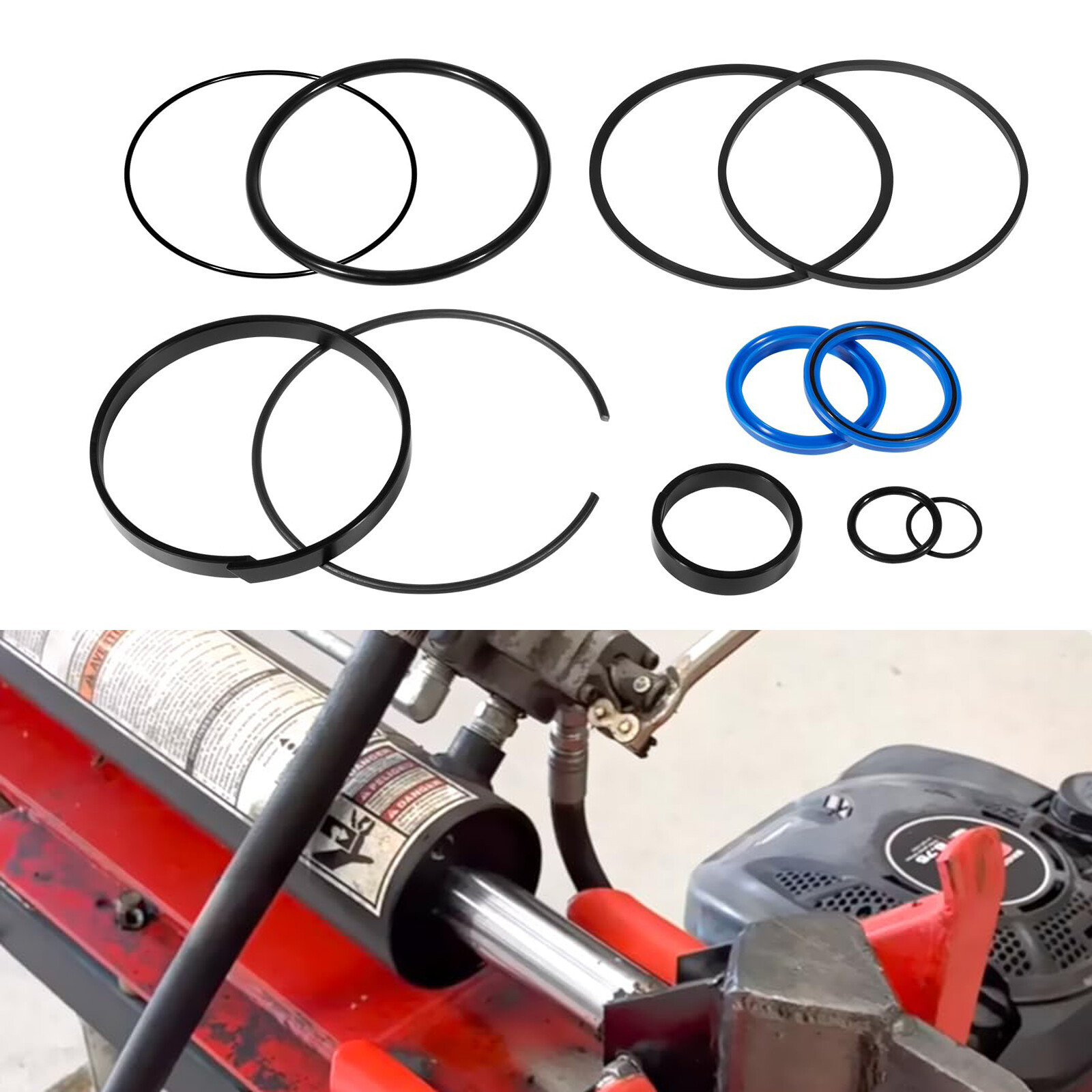 Replace for Hydraulic Log Splitter Cylinder Rebuild Seal Kit 4.5" Bore x1.75"Rod