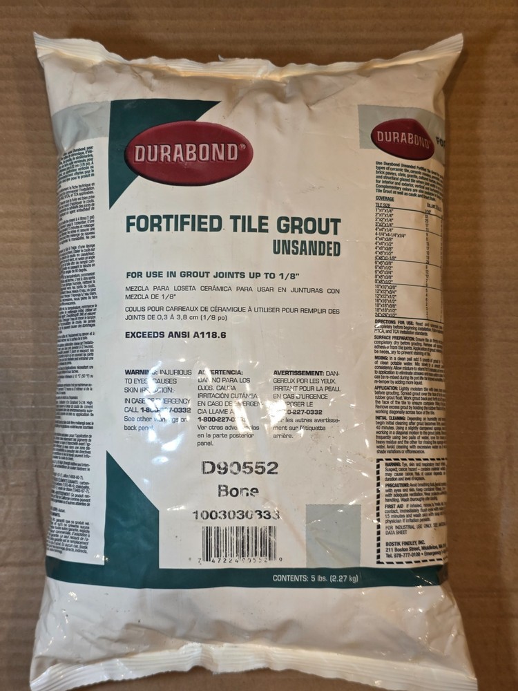 Durabond Fortified Unsanded Tile Grout 5 lbs (Bone Walnut)