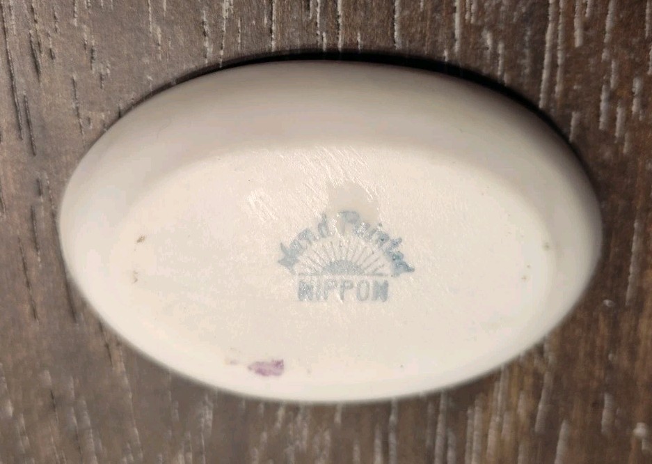 Vintage Nippon Hand Painted Salt Cellar