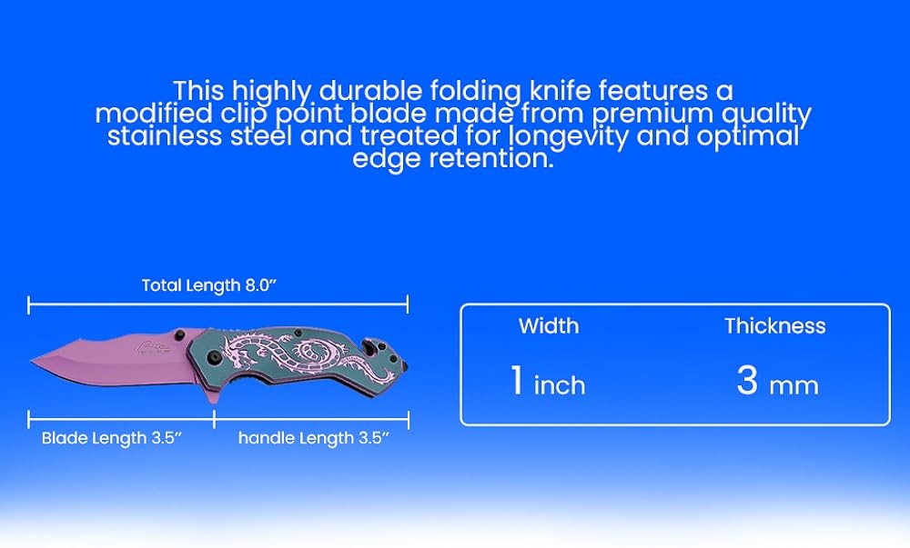 Flying Dragon Assisted Open Rescue Utility Folding Knife