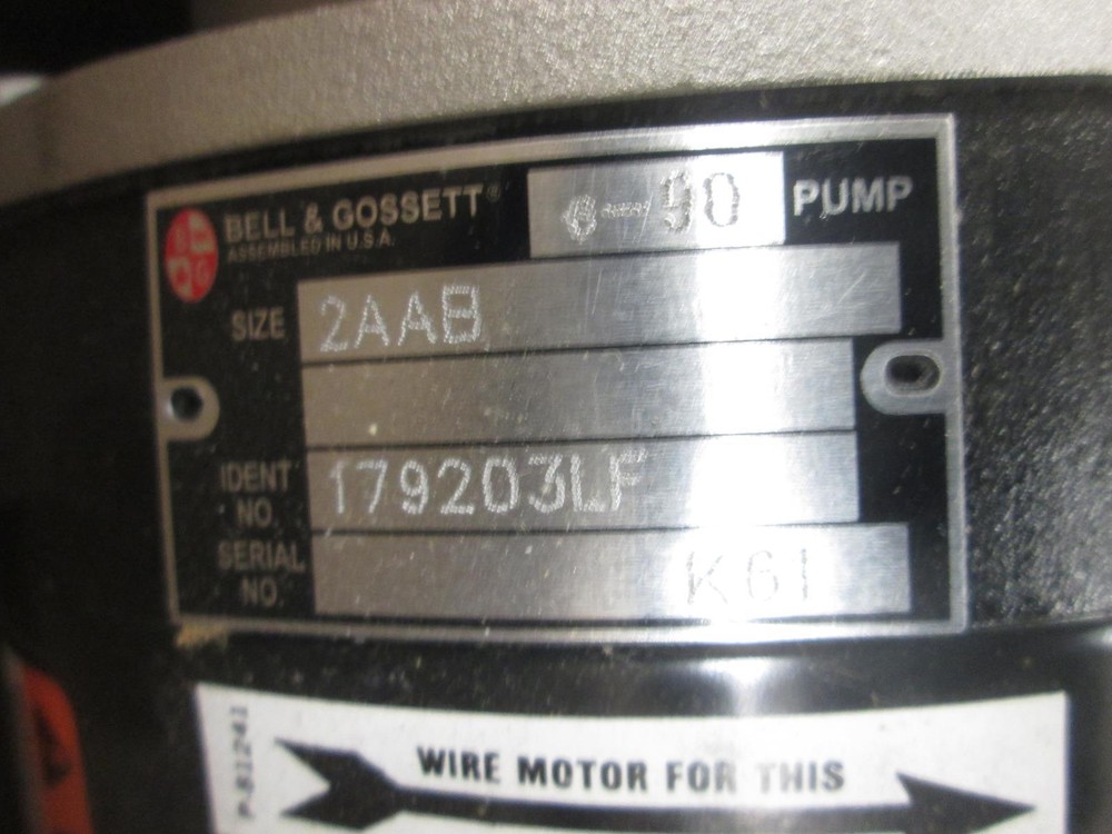 BELL & GOSSETT 179203LF PUMP E-90 2AAB