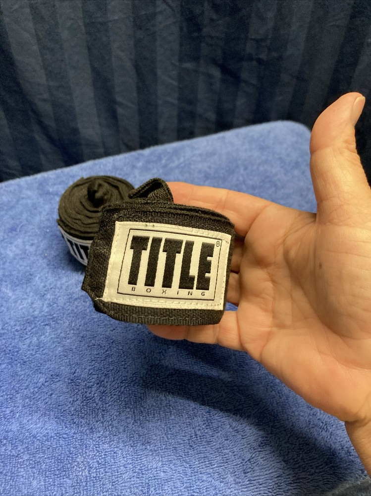Title Boxing Style Handwraps-Black B2