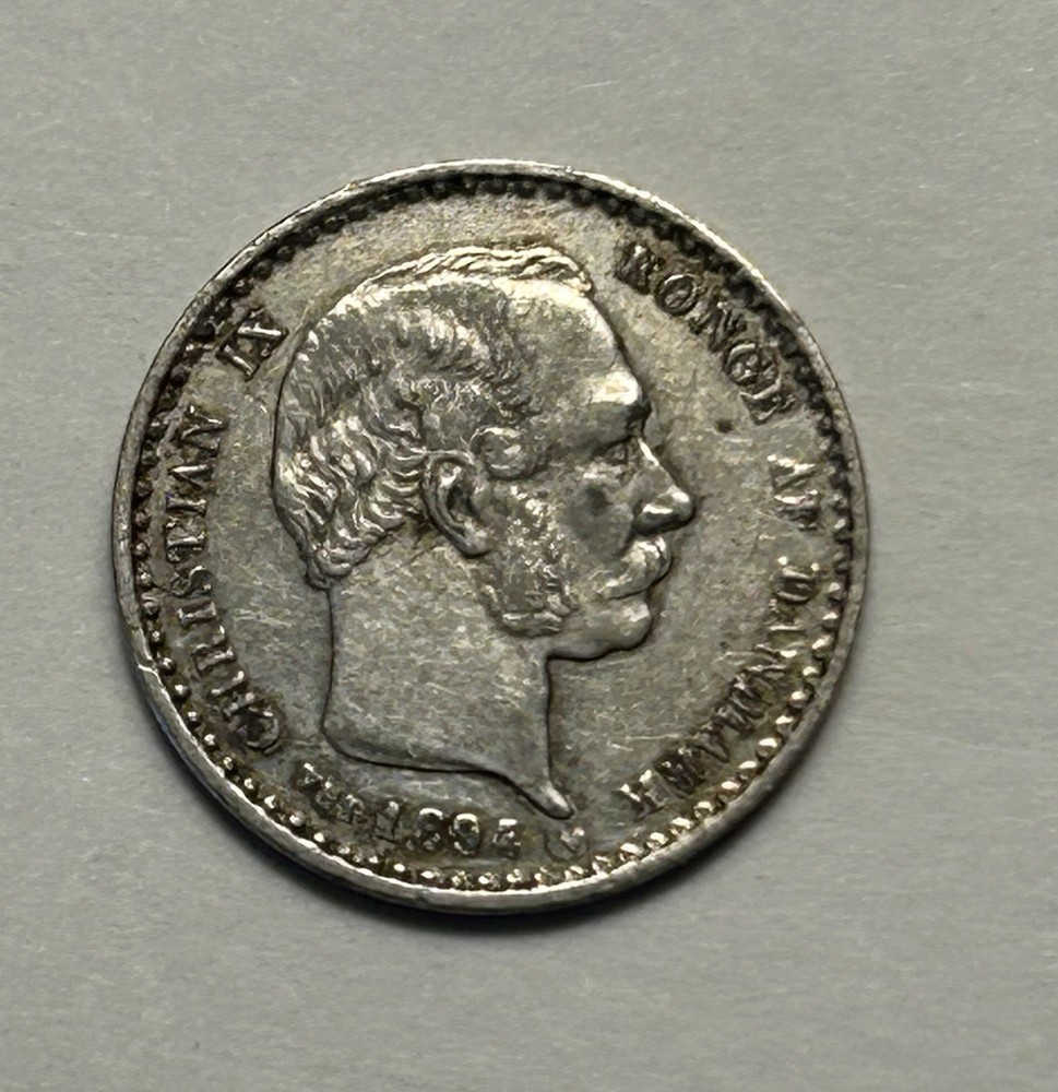 1894 Denmark 10 Ore. Better Date ! Nice Coin !