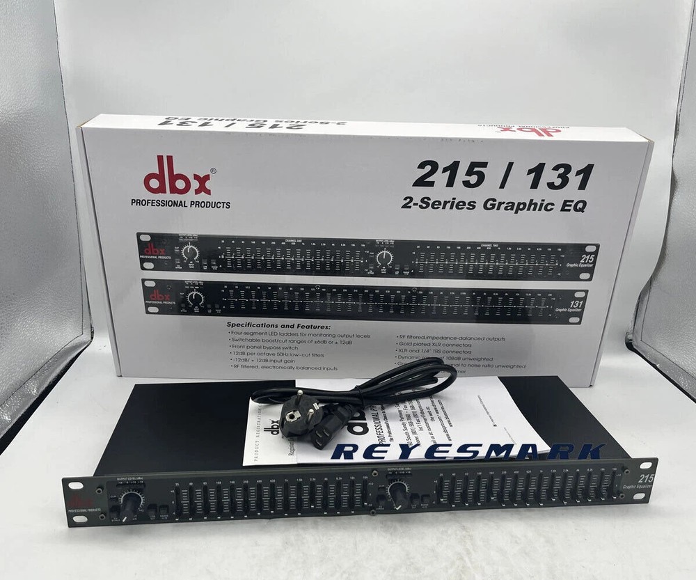 DBX 215 Dual Channel 15-Band Graphic Equalizer Testing Working