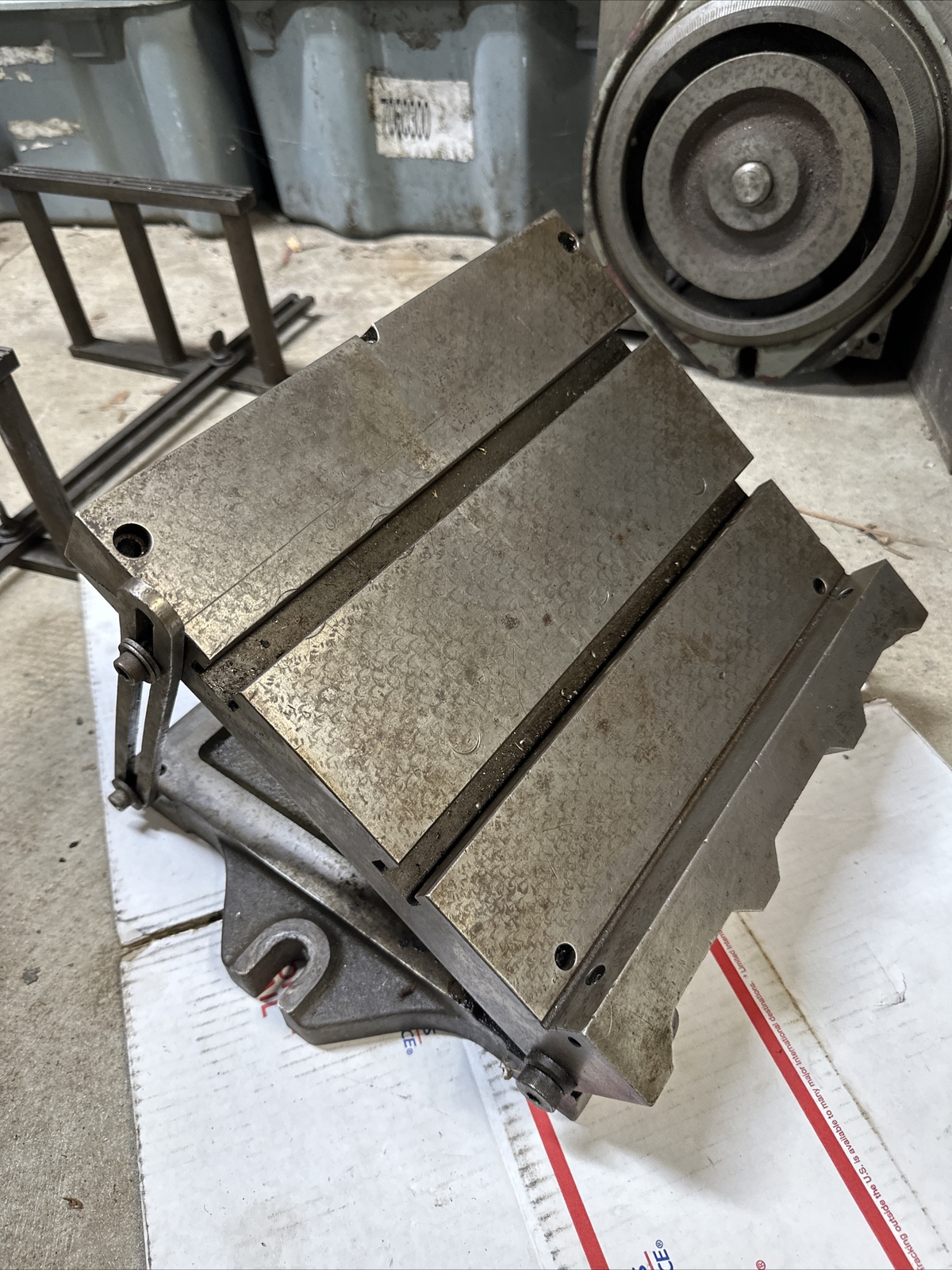 Bridgeport Milling Machine Sine Table Tilting Angle Plate Setup Block Machinist