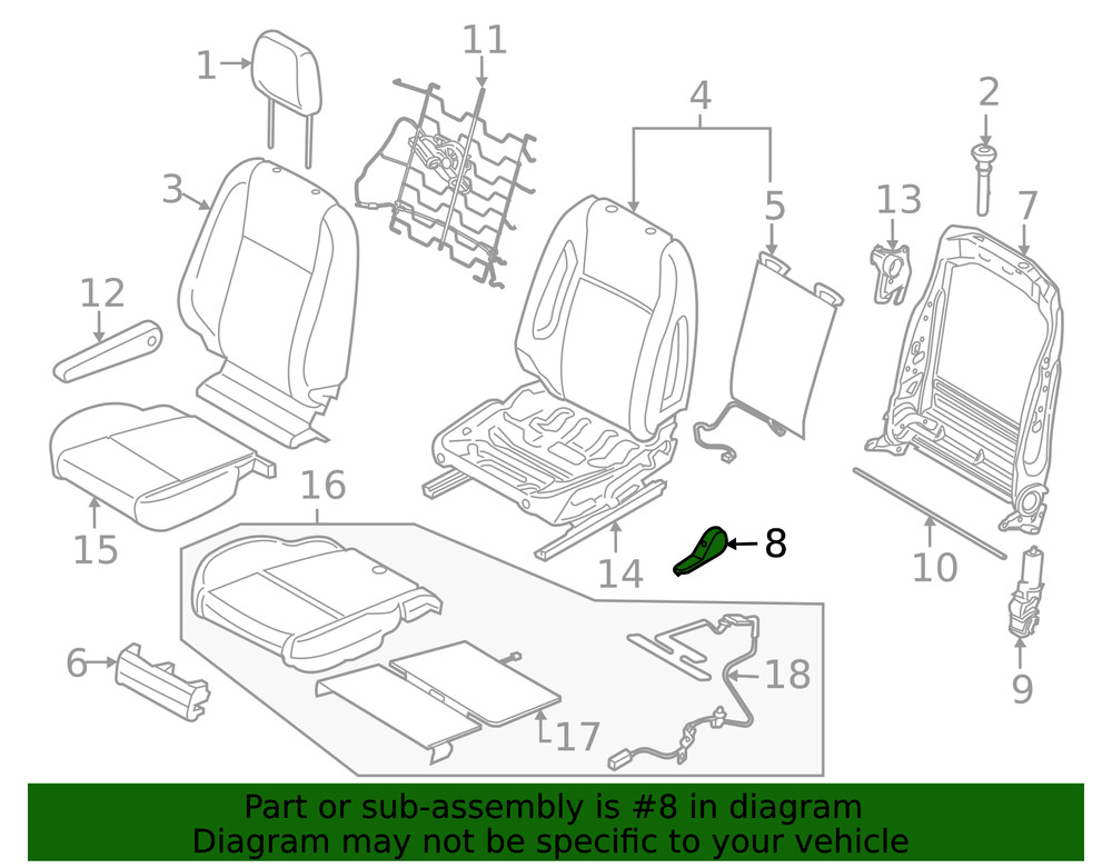 Genuine Ford Seat Height Adjuster Handle CK4Z-9961198-AA