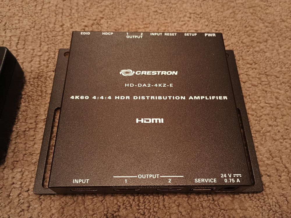 Crestron HD-DA2-4KZ-E HDMI Distribution Amplifier Splitter