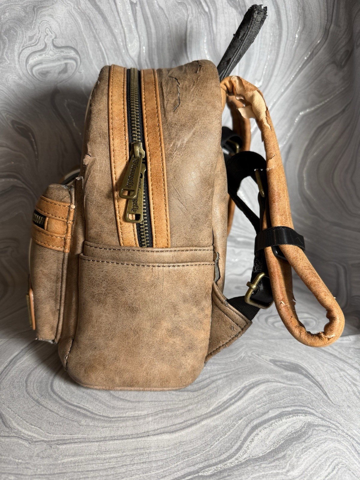 Loungefly Disney Chip And Dale Cosplay Heart Tag Mini Backpack Very Loved - Used