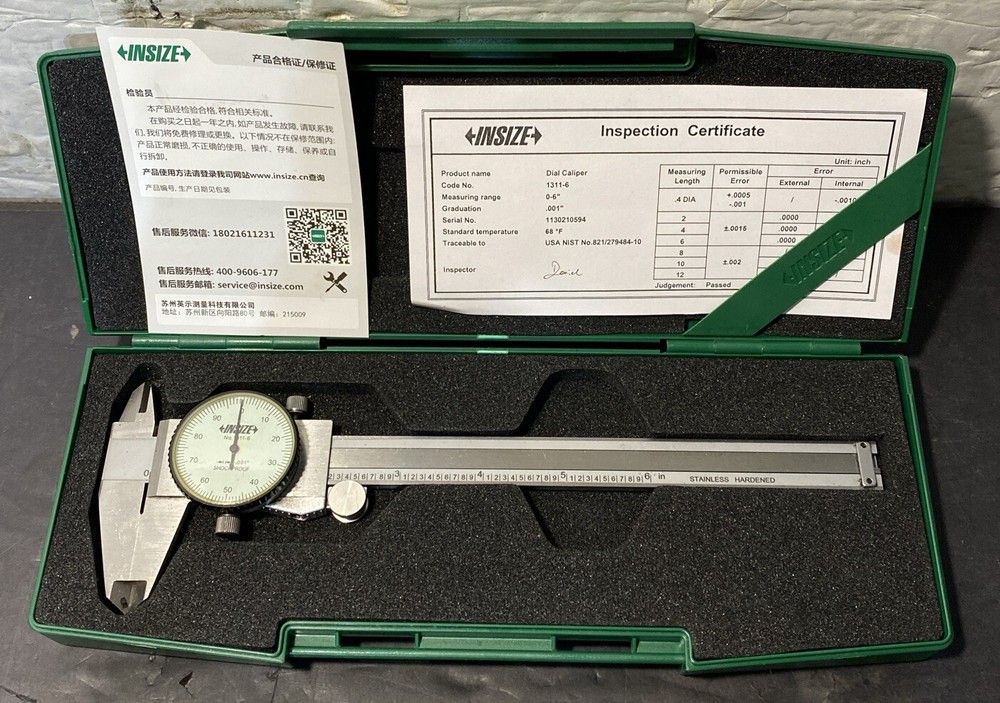 INSIZE Dial Caliper  0-150mm / 0-6" Range Series 1108-150