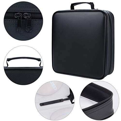 CD Case DVD Holder Storage: 320 Capacity DVD Case Organizer Large CD Black