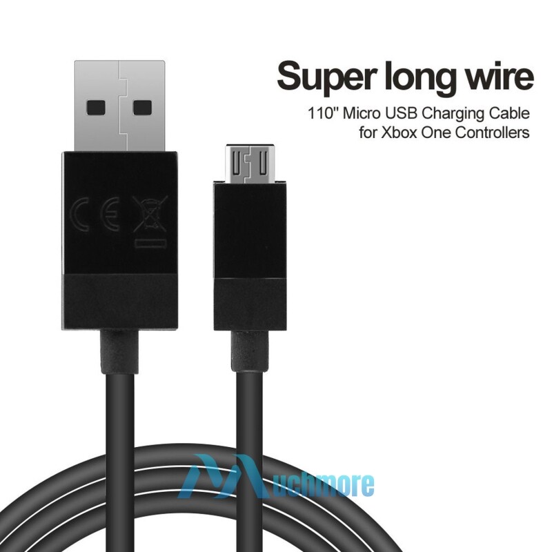 For XBOX One Controller 1400mAh Rechargeable Battery Pack w/ 9ft Charging Cable