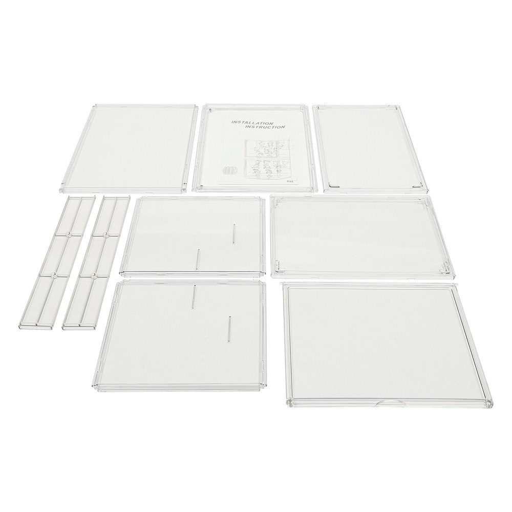 Compact 2-Tier Display Shelf Clear Cake Cupcake Bread Storage Box Display Case