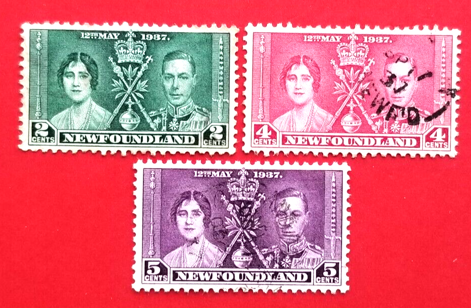 Canada Newfoundland #230-232 Coronation - Omnibus Issue Used