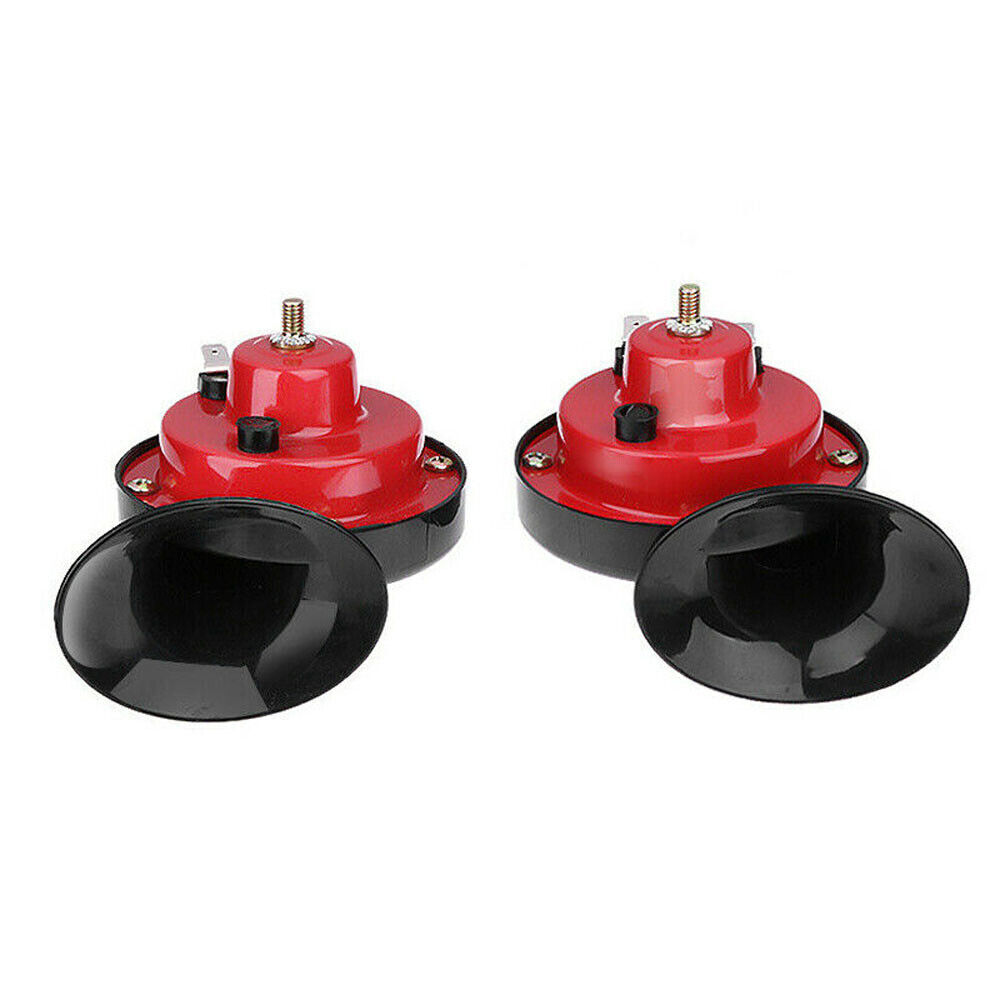 2x 12V 300DB Super Loud Train Horn Waterproof Motorcycle Car Truck SUV Boat Red