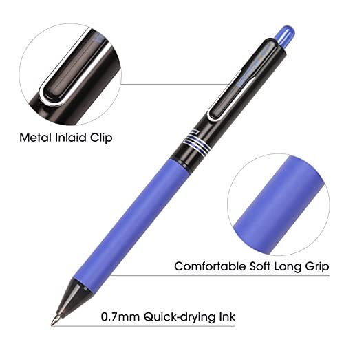 WRITECH Retractable Gel Ink Pens Multi Colored 0.7mm Medium Point Colorful Cl...