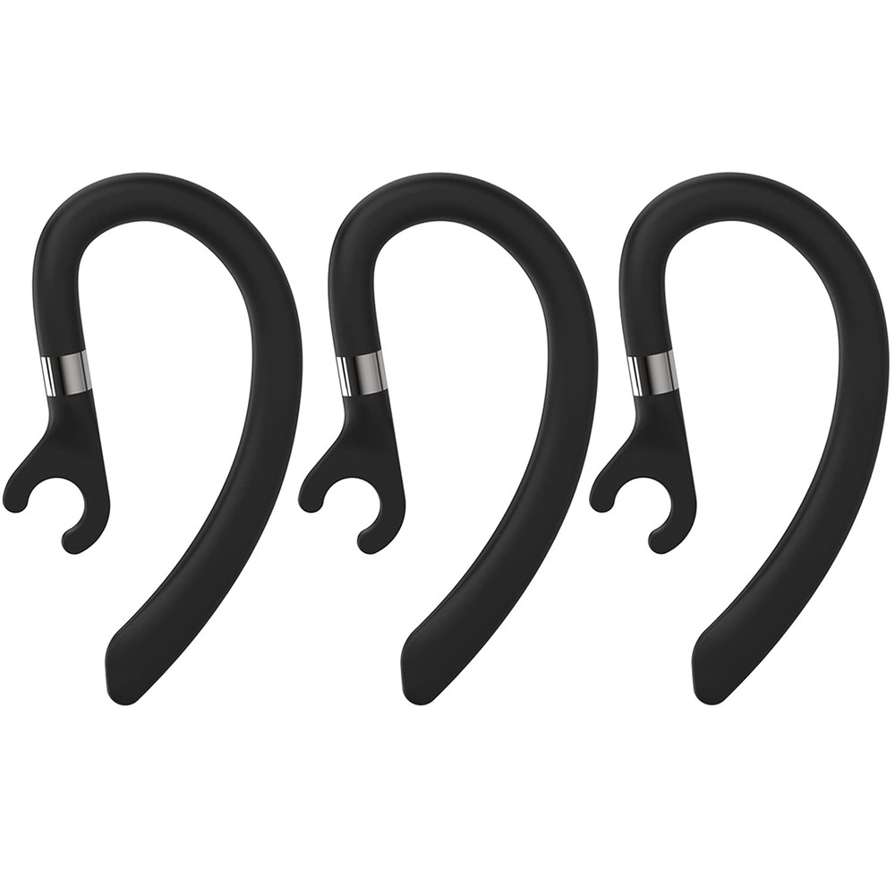 Replacement Ear Hooks for Earpiece, AMZLUV Solf Silicon Flexible Large, Black
