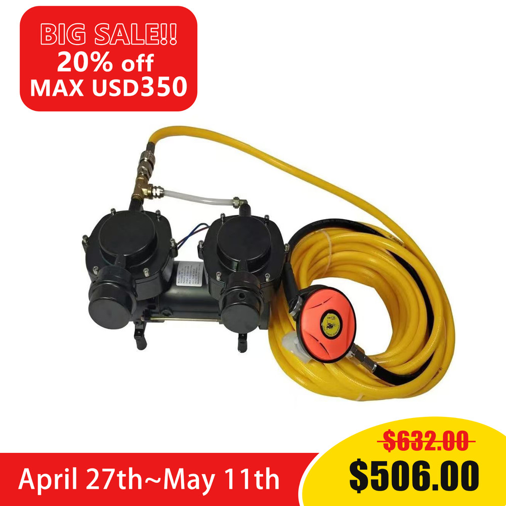 Snorkeling Air Compressor 3rd Lung 3pcs Set Powered by 12V DC Battery
