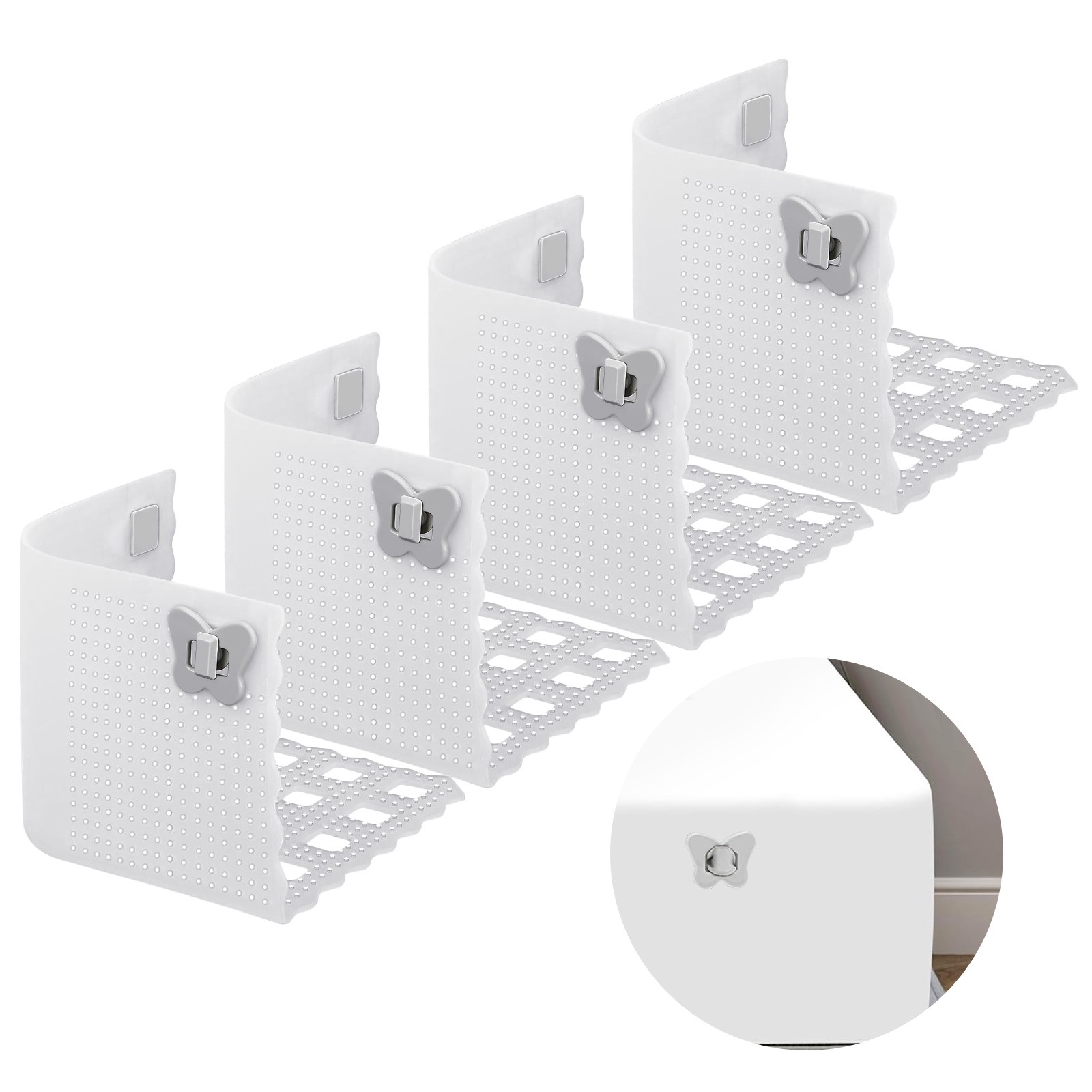 Corner Bed Sheet Holder: Universal, Secure Fit with Locks & Non-Slip Fasteners
