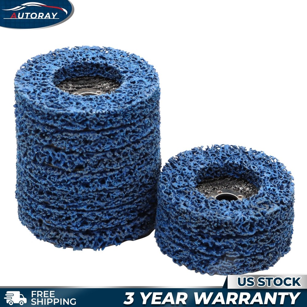 10 Pack 4"  For Angle Grinder Poly Strip Disc Wheel Paint Rust Removal Clean
