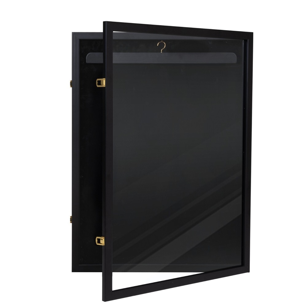 2PCS Jersey Display Case Frame Shadow Rack Box Exquisite Lockable Hanger Wood