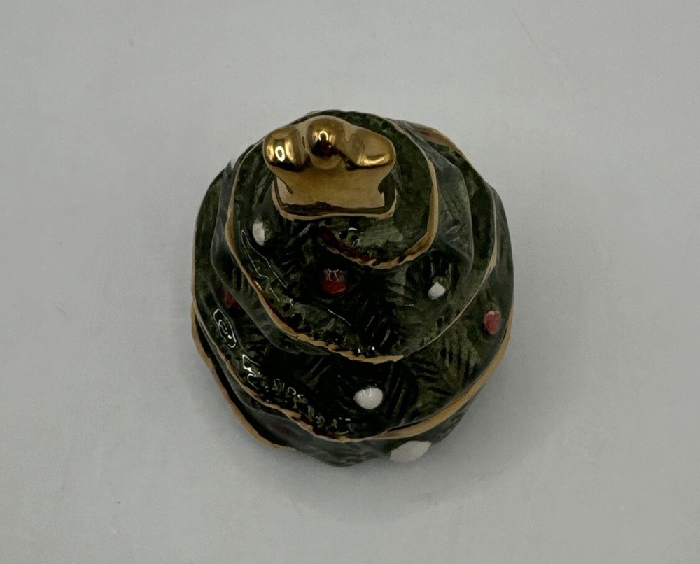 JCM mini Christmas Tree Trinket Box/Ring Box 3” Tall