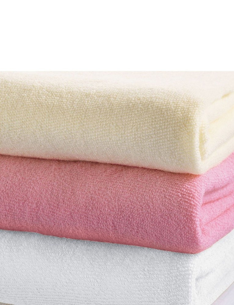 Terry Fitted Sheet Cream Super Soft Single King Bedding