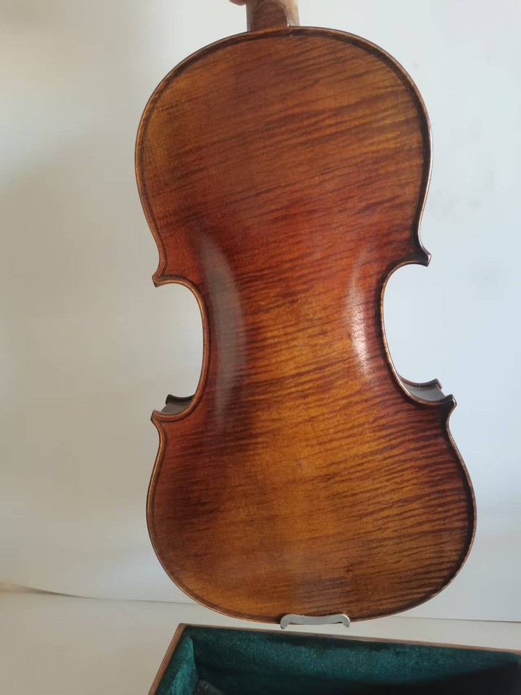 Master 4/4 violin Stradi model 1pc Solid flamed maple back spruce top K3912