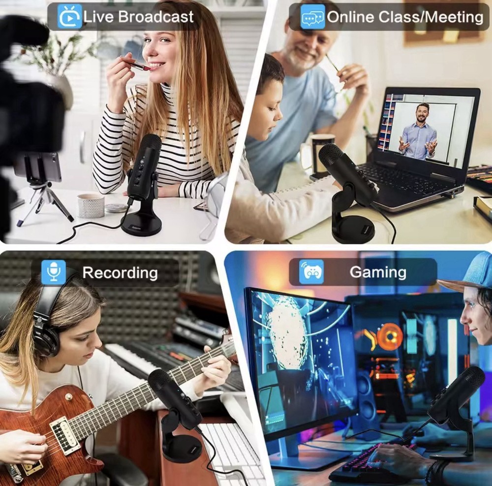 USB Microphone for PC Mac Gaming Recording Stream Podcast, Computer Condenser Mi