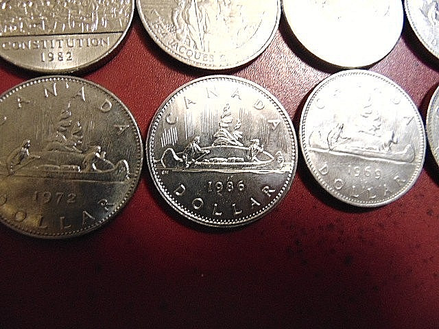 10 CANADA nickel dollar coins UNC all different dates