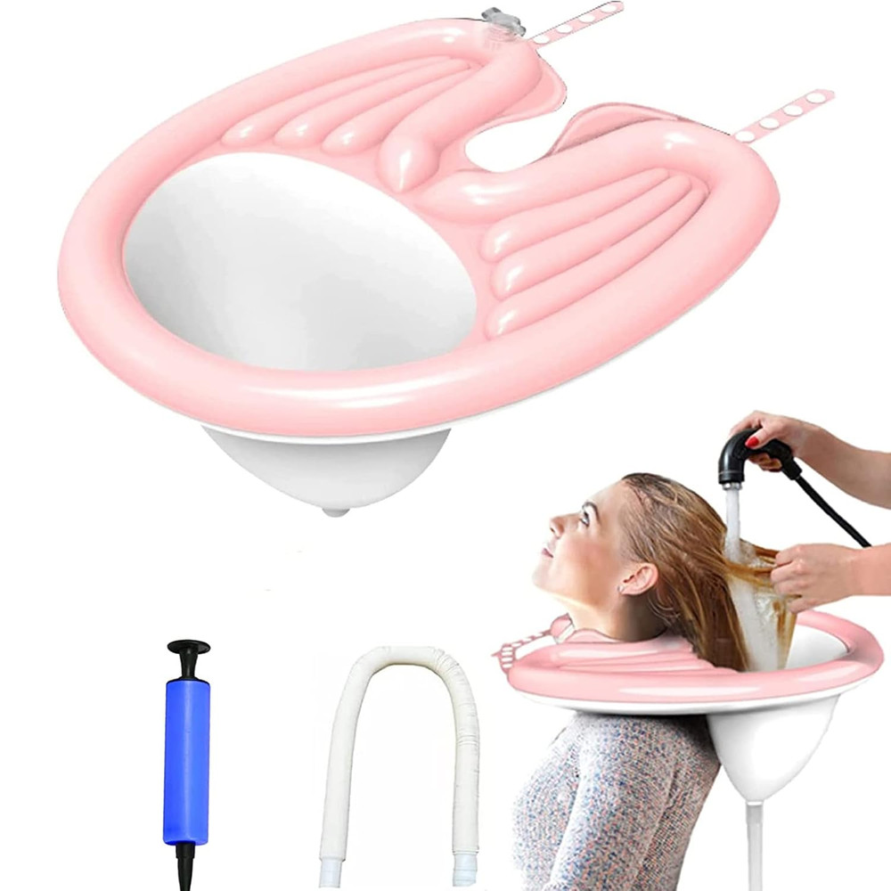 Portable Inflatable Shampoo Basin for Bedside and in Bed for Elderly, Disabled,