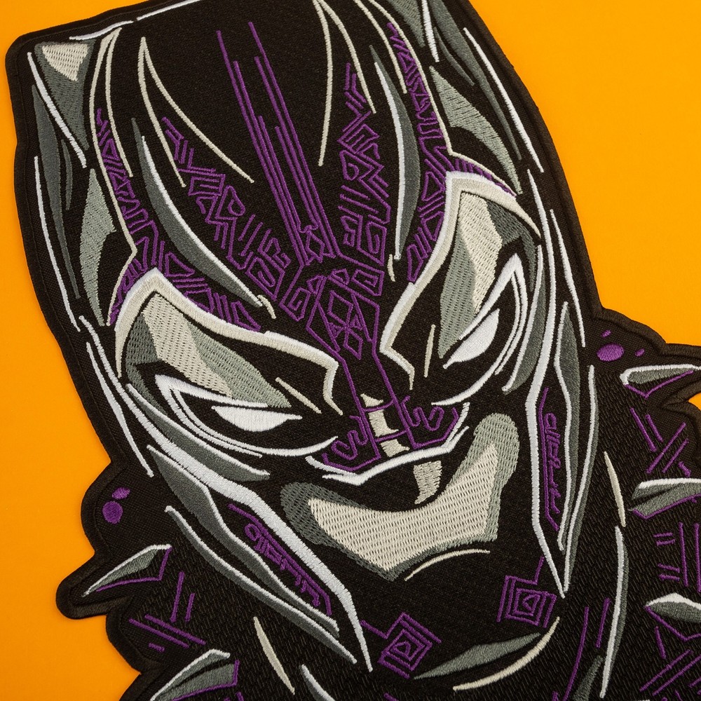Black Panther Large Patch, Wakanda Forever Hero, Embroidered Back Patch, Iron On