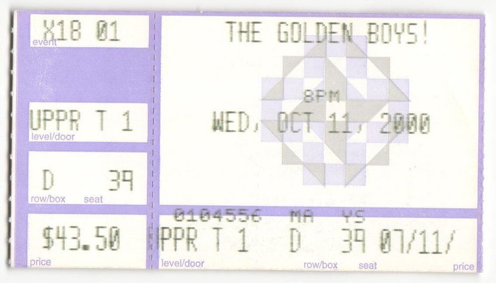 Vintage 2000 Frankie Avalon Fabian Bobby Rydell Concert Ticket Stub Cerritos CA