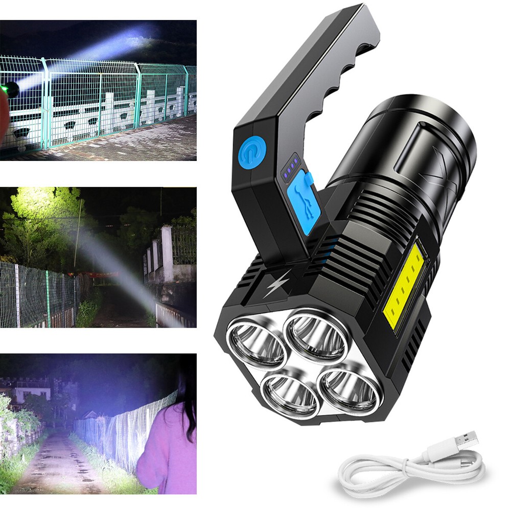 350000000 Lumen Super Bright LED Tactical Flashlight Rechargeable LED Work Light