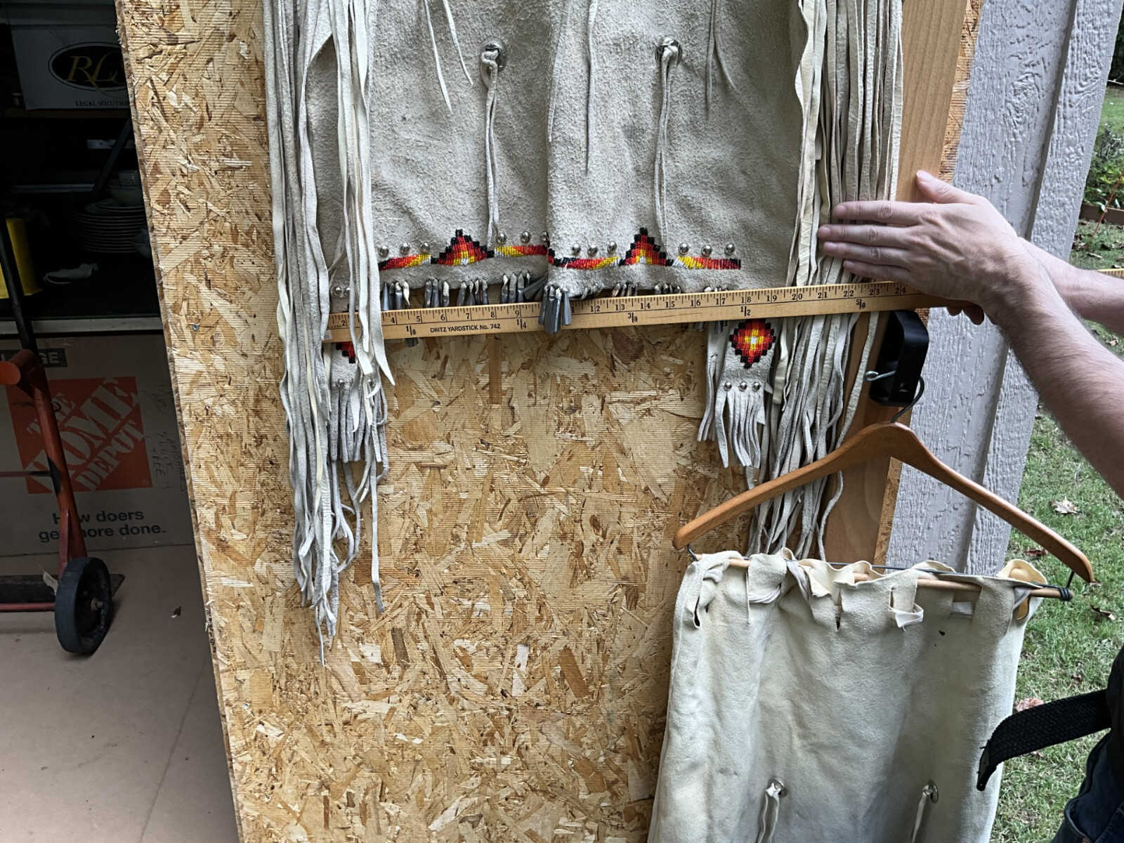 Vintage? Native American Apache Beaded Leather Dress With Tin Cones