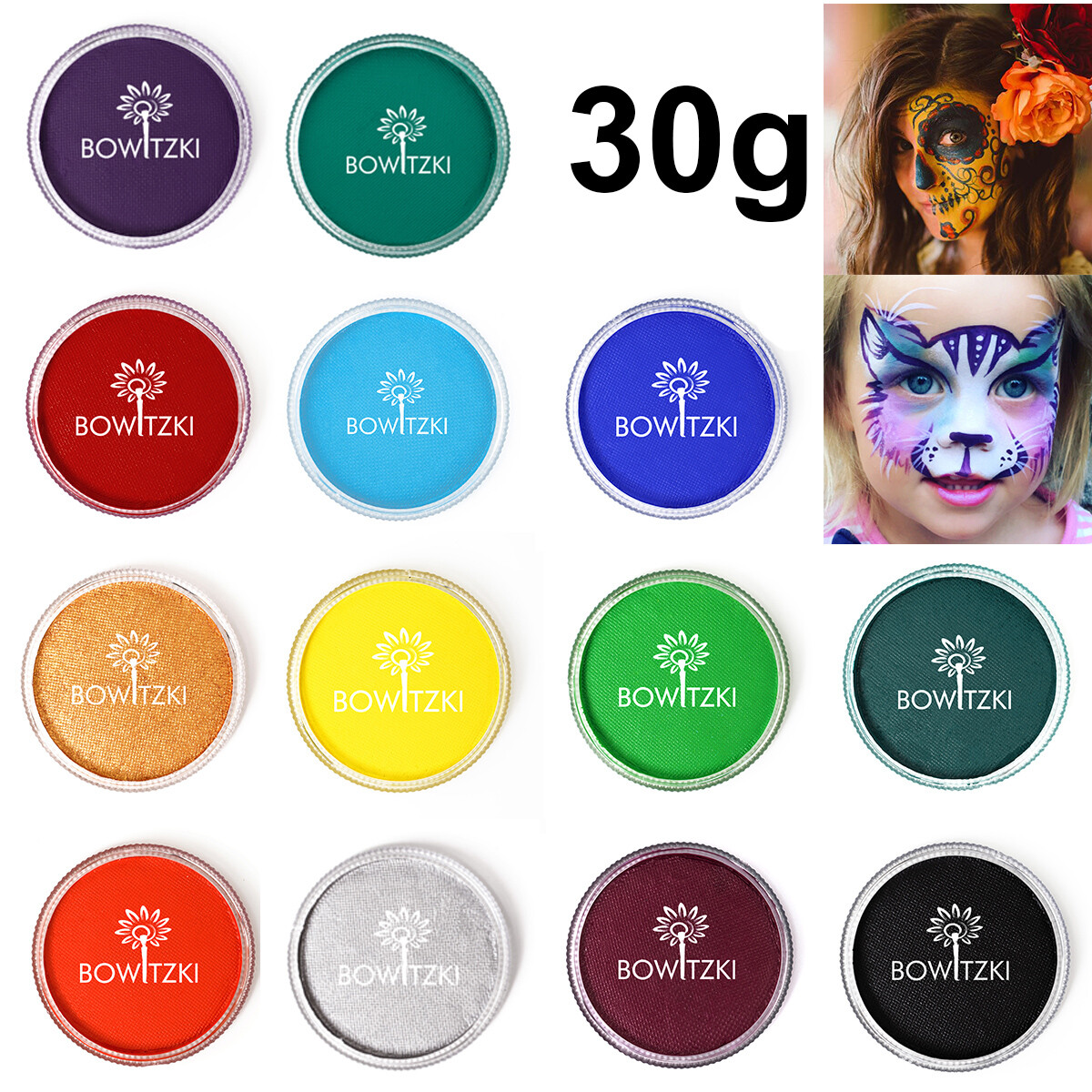 Bowitzki 40g Face Paint Body Paint Pure Face and Body Makeup Christmas Gift US