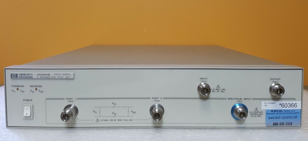 HP 35689B S-Parameter Test Set, 150 MHz