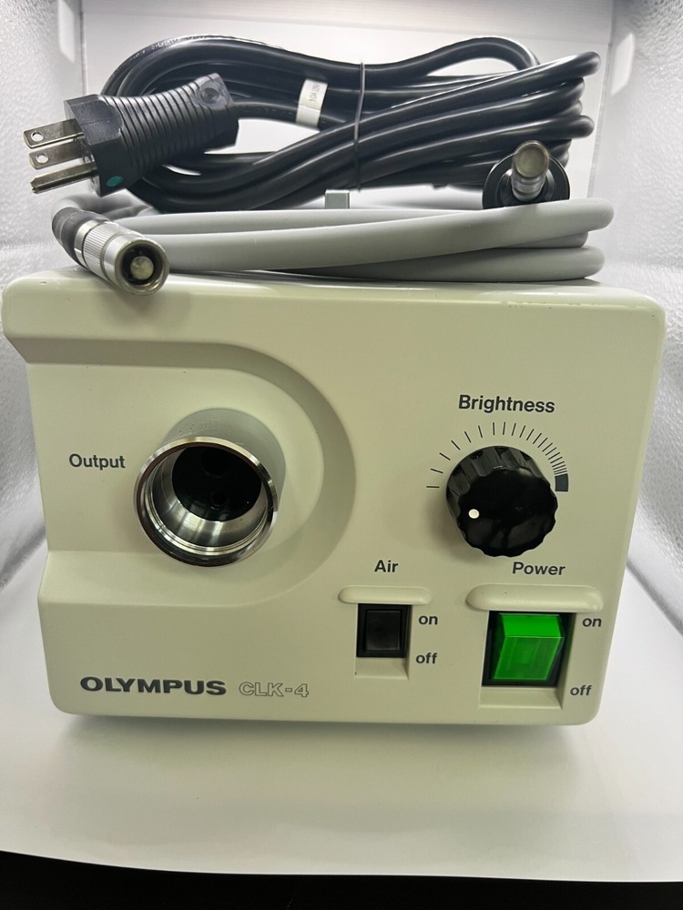 Olympus CLK-4 Halogen Light Source w/ 2 Fiber Optic Light Guide Cable A3095