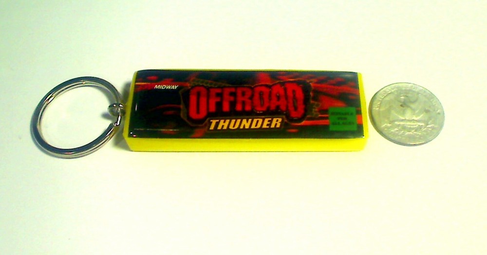 OFFROAD Thunder Arcade Marquee Coin Door Keychain