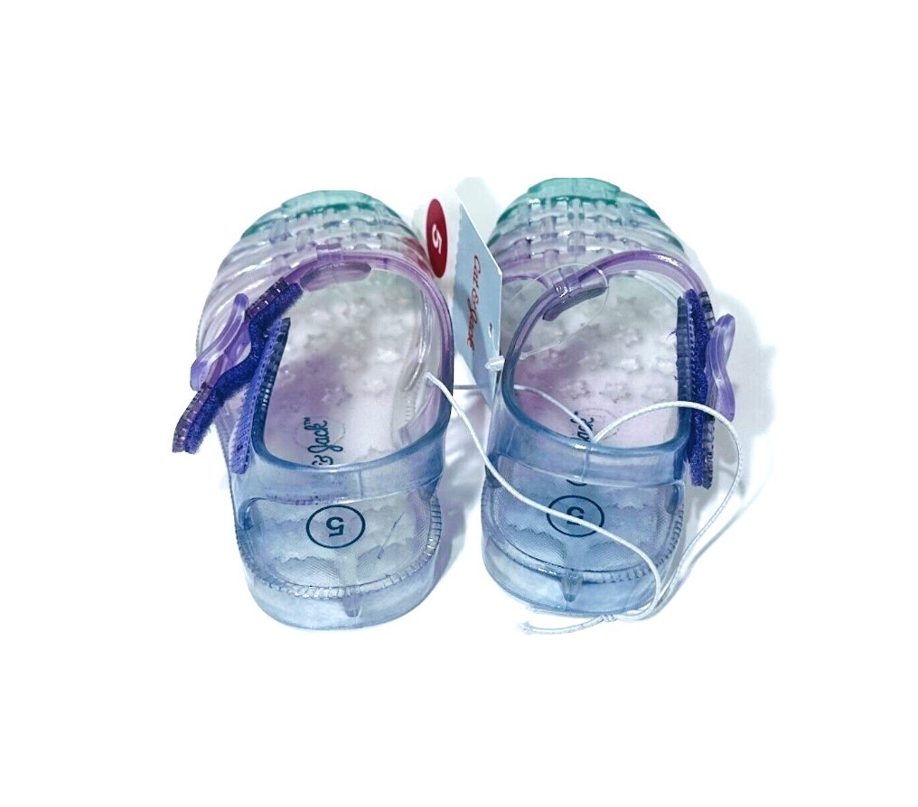 Cat & Jack Toddler Girls Ombre Purple Sunny Jelly Shoes Sandals - Size 5