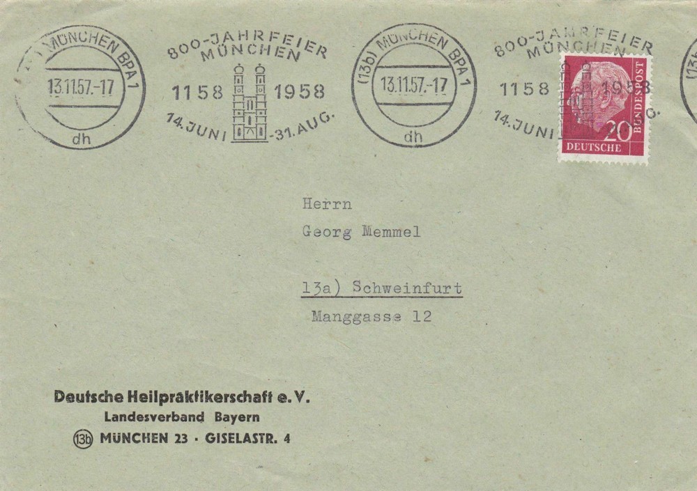 GERMANY 1950/60`s , FIVE SLOGAN COVERS