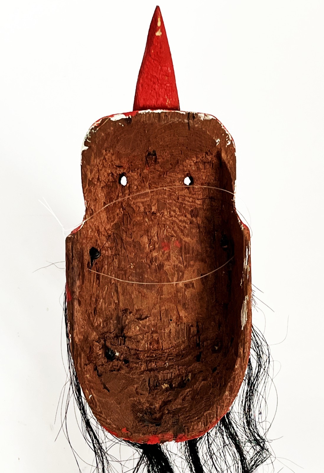 MAYO PASCOLA YAQUI FOLK ART ETHNOGRAPHIC CARVED WOOD OWL BIRD DANCE MASK SONORA