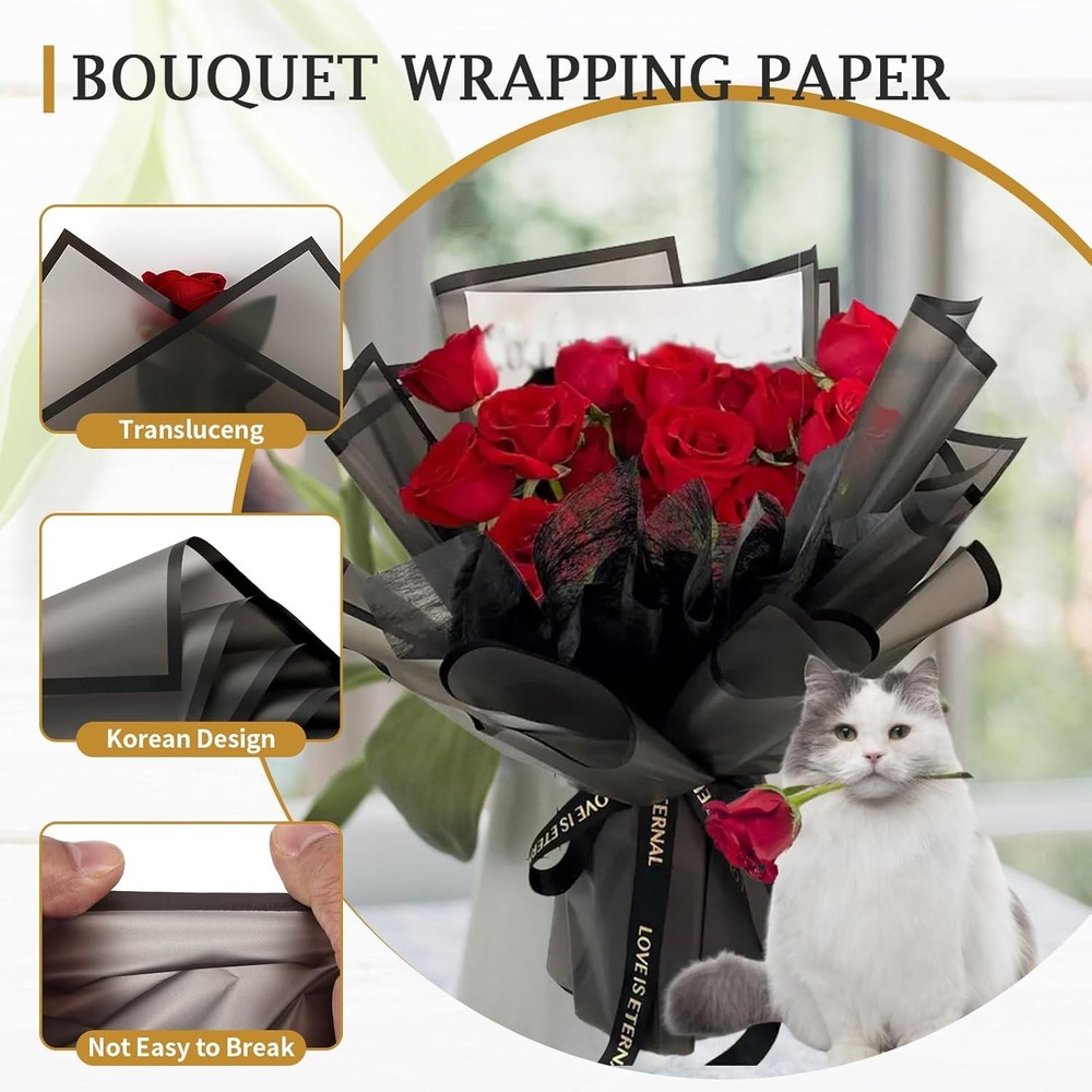 20 Sheets Waterproof Flower Wrapping Paper